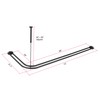 Utopia Alley Rustproof Aluminum Double L Shaped Shower Curtain Rod