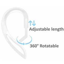 ALXCD Ear Hooks Replacement for Air Pods Pro, Anti-Slip Adjustable Over-ear Soft TPU Earhook [Anti Slip][Anti Lost], Compatible with AirPods Pro AirPods1 AirPods2 Headphones, 3 Pairs Clear