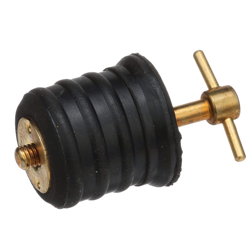 Seachoice Twist-Turn 1.25 in. Marine Boat Brass Drain Plug w/Neoprene