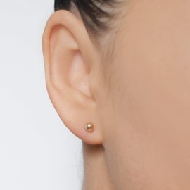 HUNTER & TROVE Round Ball Stud Earrings in 14K Gold fill (5mm)