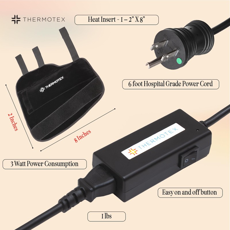 Thermotex Far Infrared Left Wrist Heating Pad - Deep Heat