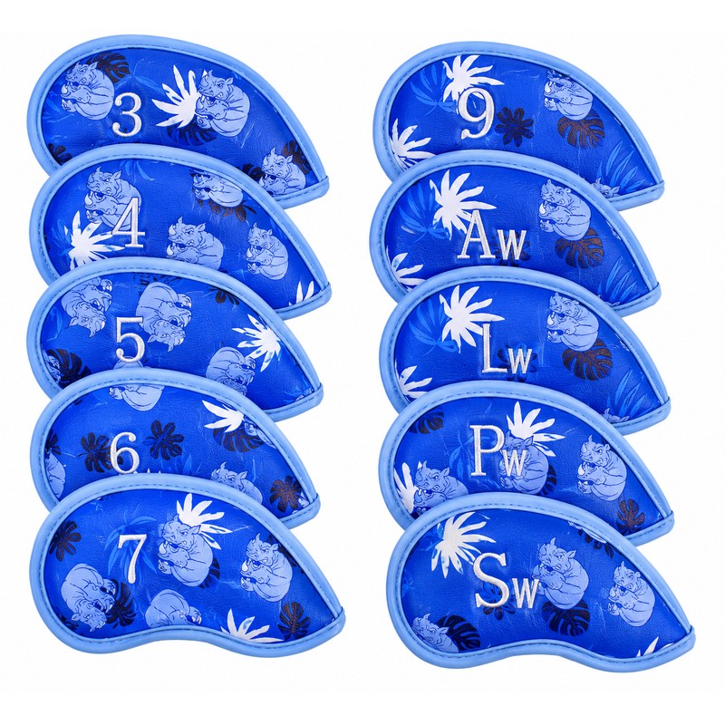 Golf Iron Head Covers Numbers Synthetic Leather Headcover Deluxe Value