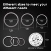 TIKIDESIGN Titanium Key Rings, 30/25/19 mm, Side Pressing Design, 3