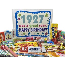 RETRO CANDY YUM ~ 1927 99th Birthday Gift Box of Nostalgic Retro Candy from Childhood for 99 Year Old Man or Woman Born 1927