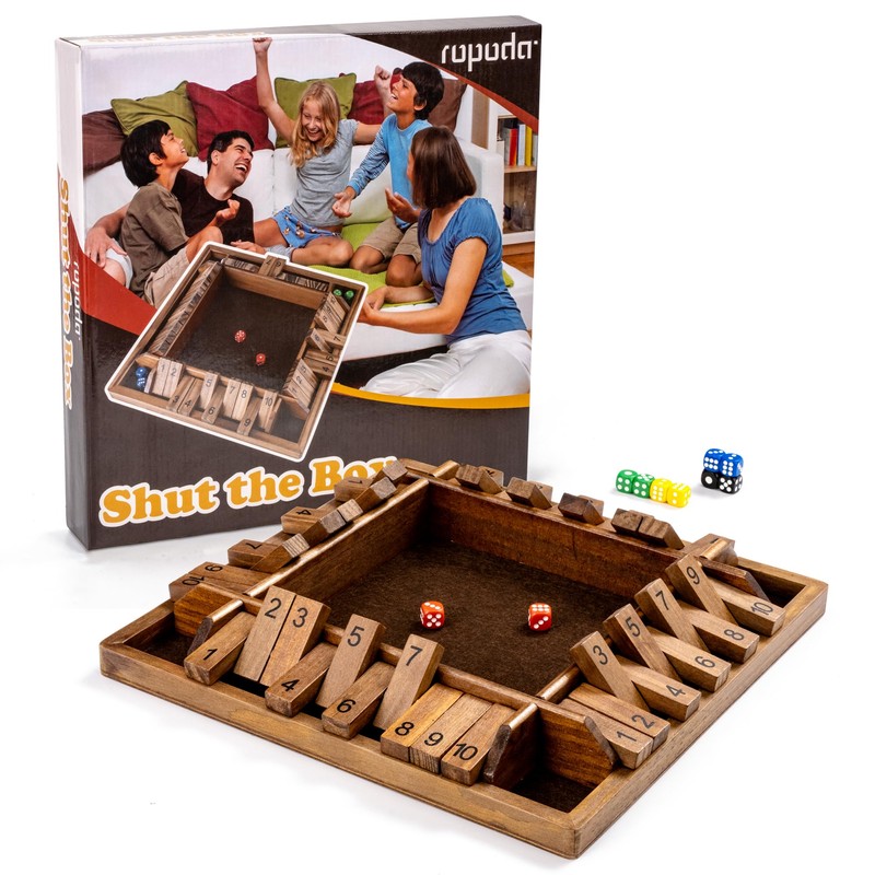 ropoda 14 Inches 4-Way Shut The Box Game (2-4 Players)