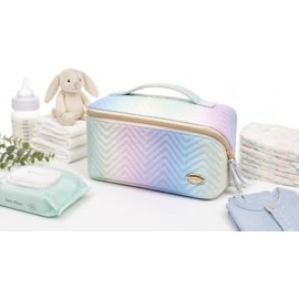 Makeup Brush Holder Travel, Compact Lightweight Accessory for Travel and Daily Use - Makeup Rainbow Flat Open Toiletry