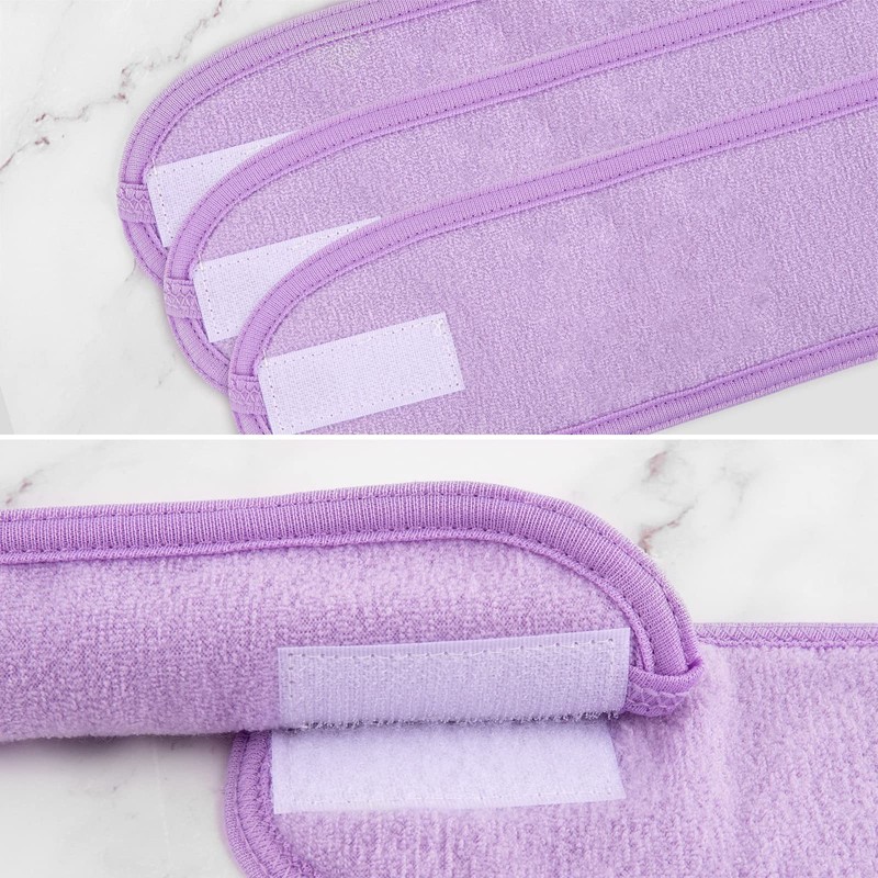 Whaline Spa Facial Headband 4 Packs Head Wrap Terry Cloth
