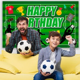 Football Party Background, 180 cm x 110 cm Football Birthday Party Background Football Field Photo Background Football Theme Background, Football Photo Background for Football Birthday Decoration