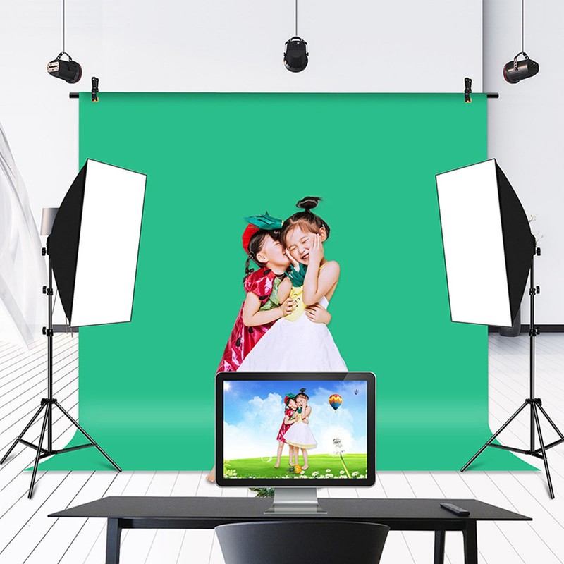 Photographic Green Screen Green Cotton Polyester Perforated Background Cloth for