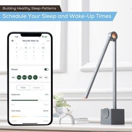 LINKSTYLE Ligoe Smart Desk Lamp for Home Office, Minimalist Premium Design LED Desk Lights for Reading, Table Lamp for Bedroom Bedside Night Stand, APP Controls, Adjustable Settings, Eye Protection