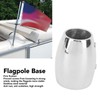Flagpole Base Stainless Steel Cylindrical Thickened Mirror Polishing Boat Flag
