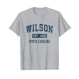 Wilson North Carolina NC Vintage-Sportdesign, Marineblau T-Shirt