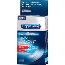 Rapid White Set of 8 Whitening Strips - Includes Accelerator (6ml), 8 Bags (2 Tooth Strips Per Bag) - Express White Toothpaste (14ml) - Mint Flavour