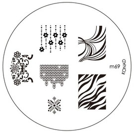 Konad Stamping Nail Art Image Plate M69