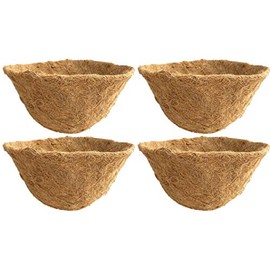 12-inch Hand Formed Hanging Basket Coco Fiber Liner with Water Retainer(C417L-4) - Pack of 4 Liners
