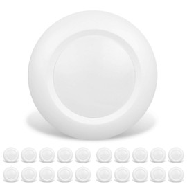 JULLISON 20 Packs 6 Inch LED Low Profile Recessed & Surface Mount Disk Light, Round, 15W, >900 Lumens, 3000K Warm White, CRI80, Driverless Design, Dimmable, ETL Listed, White