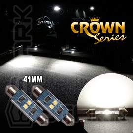 2x 2W Kit 120 lm - LED Bulbs - Crown Series 3030 Max Intensity - 2 pcs SMD Chip Map Dome Trunk Lights - 41MM 1.72" 211-2 212-2 569 578 - White
