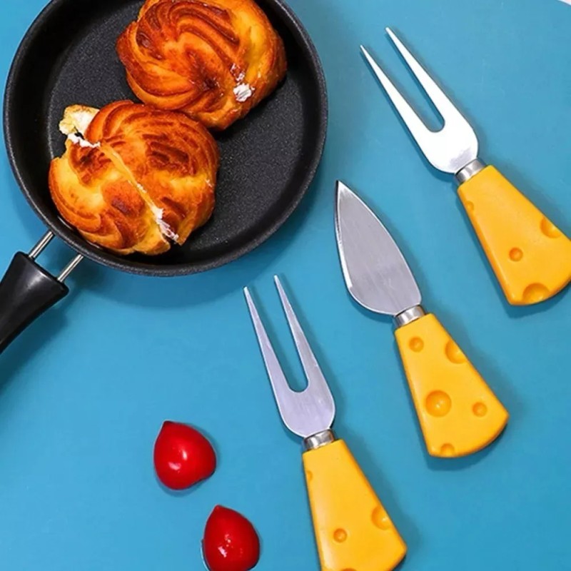 Extreme 4 Cuchillos Para Queso De Acero Inoxidable Con Mango