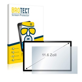 BROTECT 11.6 Inch Anti-Glare Protective Glass for Touch Panel PCs with 11.6 Inch (256 x 144 mm, 16:9) Protective Film Tempered Glass Matt [Scratch-Resistant 9H]