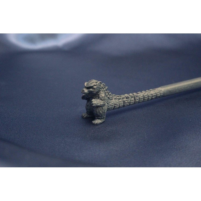 フォーカート 箸 グレー 長さ:約23㎝ ゴジラ フィギュア 箸 コ゛シ゛ラ 箸置き付き