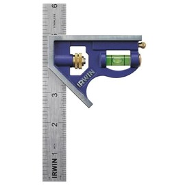 IRWIN Tools Escuadra combinada, cuerpo metálico, 6" (15 cm) (1794468)