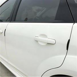 ESTUCHELANDIA 4 Piezas Protector Golpes para Borde de Puerta de Auto, Tope de Puerta antigolpes para Filo de Puertas de camioneta, Pick up, Sedan, SUV, vehiculo, Autoadhesivo PVC, (Negro)
