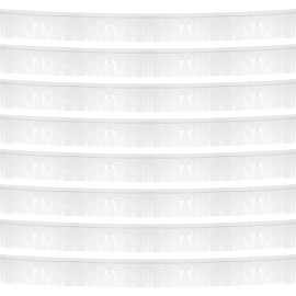 sourcing map Foil Fringe Garland 10 Ft White Metallic Tinsel Streamers for Christmas New Year Birthday Party Pack of 12
