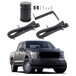 Dasbecan F-150 Oil Catch Can Kit Upgraded Separator Reservoir Tank Braided Hose Kit Compatible with 2011-2023 Ford F-150 2.7L 3.5L 5.0L Roush/Whipple Superchargers Ecoboost Raptor