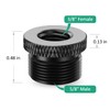 Rigych Mic Screw Adapter 5/8 Male to 3/8 Female, Metal