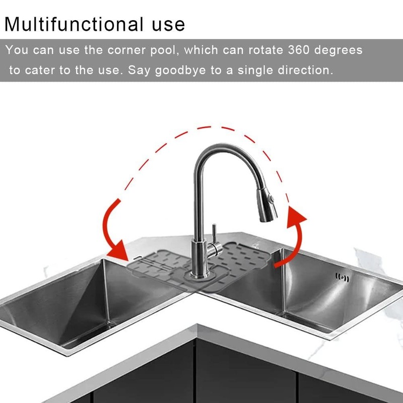Splash Catcher Guard and Soap Sponge Holder, Splash-proof Water Absorbent