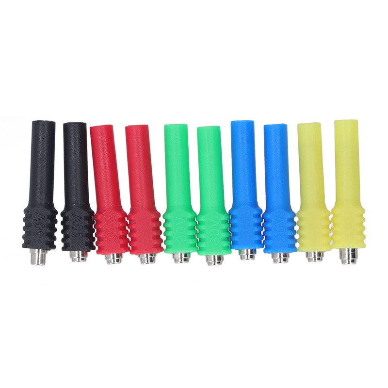 Magnetic Test Leads Kit Soft Flexible 5 Colour 4mm Banana
