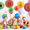 Sunbeauty Decorative Paper Fans for Celebrations Wedding Birthdays 21 cm 31 cm