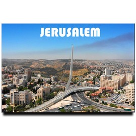 Jerusalem Chords Bridge Fridge Magnet Israel Bridge of Strings Jerusalem Light Rail Bridge Refrigerator Door Magnet Souvenir