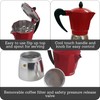 IMUSA USA Red Aluminum Stovetop 6-cup Classic Italian and Cuban