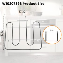 Xzionh WPW10207398 Oven Bake Element Compatible With KitchenAid Electric Electric Built-In Oven,W10207398 Oven Heating Element Replacement 9760768 W10207398 1872387 AP6017075 PS11750370 EAP11750370