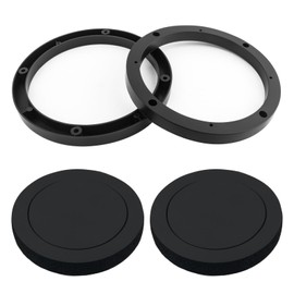 2PCS 6.5 Speaker Spacer & 2PCS Car Speaker Foam Rings Kit,Practical 6.5 Speakers Adapter with Foam Rings for Sound Enhancement,Professional Foams Speakers Ring Spacer Set