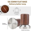 Doria Espresso Coffee Tamper with Walnut Handle - 58mm Portafilter