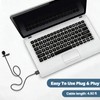 QQM USB Lavalier Microphone, Plug & Play Clip-On Lapel Mic
