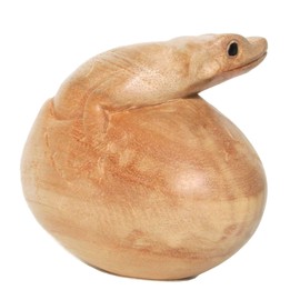 Brave Wings Hand Carved Wooden - Hatching Lizard Egg - Wood Ornament Sculpture Figurine Statue Unique Table Decoration Home Decor Gift for Christmas - 1938