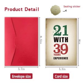 Funny 60th Birthday Card, 60th Birthday Gifts for Men Women, Unique 60th Birthday Decorations for Him Her, Happy 60 Year Old Birthday Card Gifts for Husband Wife,8x5.3 Inches,Double-Sided.