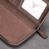 HISCOW Zippered Checkbook Cover & Card Holder with Divider -