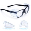 2 Pairs Safety Glasses Side Shields, Flexible Clear Anti-Slip On