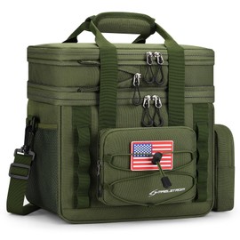 Maelstrom Tactical Lunch Box, 23 L Insulated Lunch Bag for Men, Expandable Double Deck Lunch Cooler Bag,Large Leakproof Soft Lunch Tote with Detachable MOLLE Bags, for Adult Women Work,Picnic
