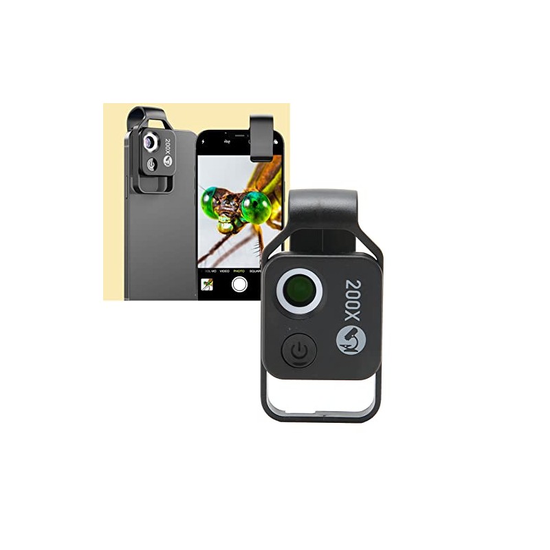 ASHATA Soporte de Adaptador Universal para Telfono Celular, Mini Microscopio