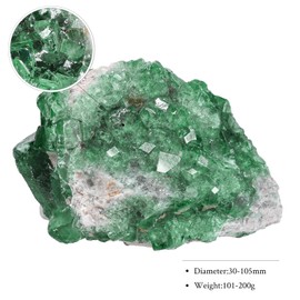 dssmboom Natural Raw Fluorite Crystal Cluster Mineral Specimen for Collection, Madagascar Stone Green Fluorite Rough Geode Crystal for Meditation Home Office Decor, 0.22-0.44 lb