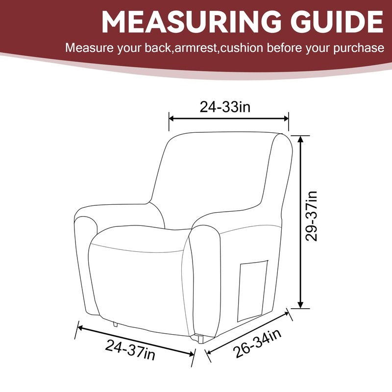 Cupuamon Recliner Chair Covers,Lazy Boy Recliner Covers Stretch Reclining Covers