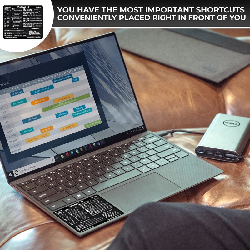 Synerlogic (5pcs) Windows PC Reference Keyboard Shortcut Sticker | Vinyl,