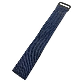 NewLife 22mm Black/Dark Blue, Adjustable Length, Nylon Watchstrap | Heavy Duty, Hook and Loop, Sport Replacement Watchband for Men and Women