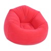 Inflatable Lounge Chair Flocking PVC Portable Folding Blow Up Sofa