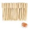 200 Pieces Paddle Bamboo Skewers, Flat Burgers Sticks Children Skewers